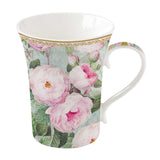 Bögre, csésze Rózsás porcelán bögre 360 ml díszdobozban