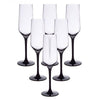 Pohár Rubin Black pezsgőspohár készlet - 6 darabos 220 ml