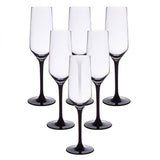 Pohár Rubin Black pezsgőspohár készlet - 6 darabos 220 ml