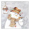 Szalvéta Snowman Holding Robin papírszalvéta