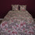 Ágytakaró Nagy méretű steppelt ágytakaró barna vintage virágos 240x260 cm