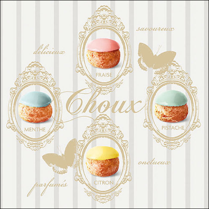 Szalvéta Sütis Papírszalvéta 33x33 cm 20 db-os Cream Puffs