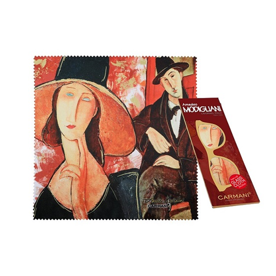 Szemüvegtörlő kendő Szemüvegtörlő kendő Modigliani: Jeanne Hebuterne kalapban/Mario Varvogli mintával