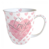 Bögre, csésze Szívecskés porcelán bögre Love Letters 400ml