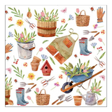 Szalvéta Tavaszi kertészkedés papírszalvéta Happy Gardening 33x33cm
