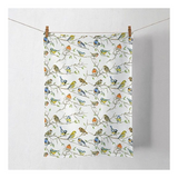 Konyharuha Tavaszi madaras pamut konyharuha, 50x70cm - Birds Meeting