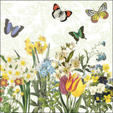 Szalvéta Tavaszi pillangós virágos papírszalvéta 33x33cm Spring Bloomers