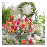 Szalvéta Tavaszi virágos asztaldísz papírszalvéta Spring Bouquet 33x33cm