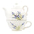 Kanna, kiöntő Kanna csészével, teás készlet domború mintás - Romantik Levendula