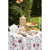 Asztalterítő Rózsa virágos pamut kerek asztalterítő Ø 170 cm Rustic Rose