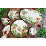 Tál Trópusi mintás porcelán tálka 12 cm Exotica