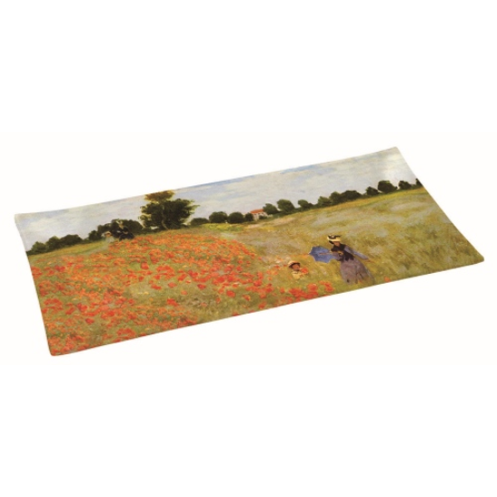 Tálca Üvegtál díszdobozban Monet Pipacsmező