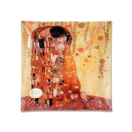 Tányér, étkészlet Üvegtányér Klimt The Kiss