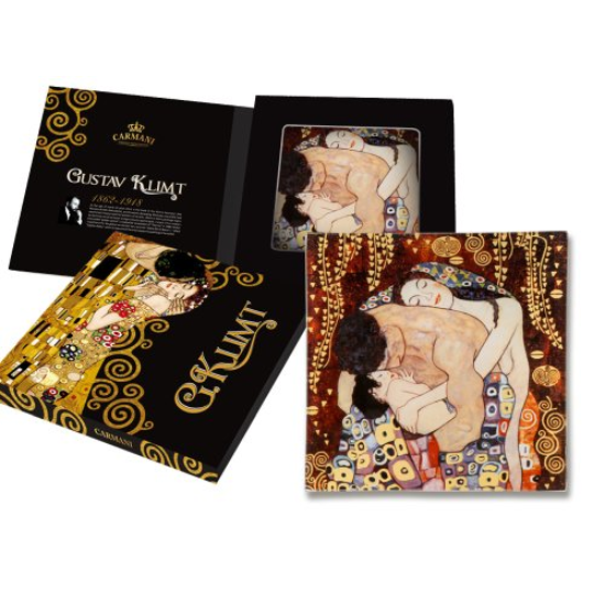 Tányér, étkészlet Üvegtányér Klimt:The Family