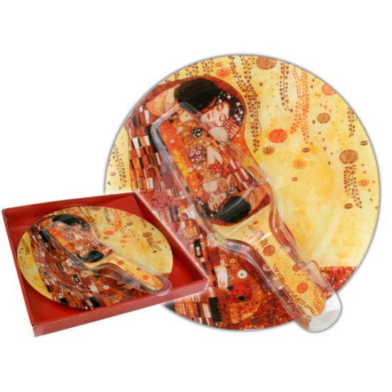 Tányér, étkészlet Üvegtányér lapáttal Klimt The Kiss