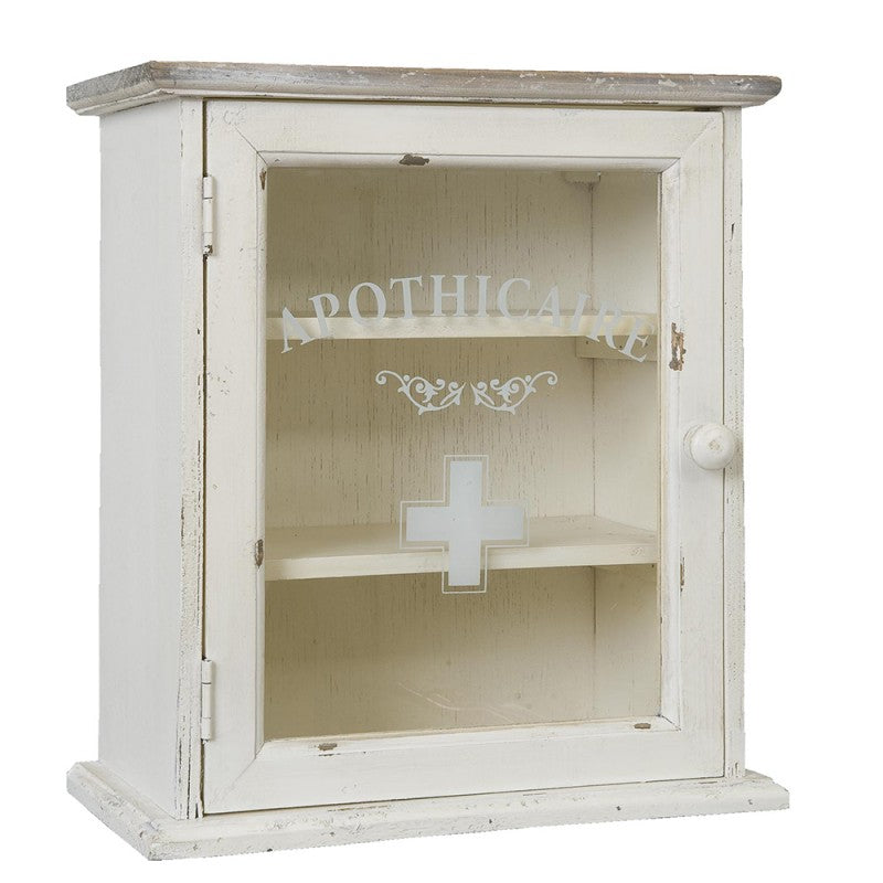 Szekrény Vintage fürdőszobai gyógyszeres szekrény fehér