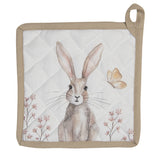 Edényalátét Vintage húsvéti nyuszi mintás pamut edényalátét Rustic Easter Bunny