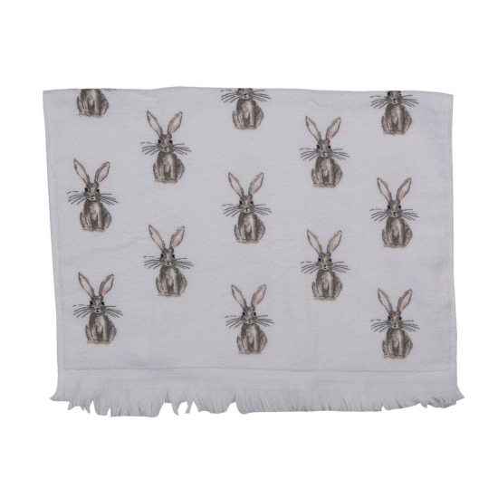 Konyhai kéztörlő Vintage húsvéti nyuszi mintás pamut konyhai kéztörlő Rustic Easter Bunny