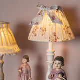 Lámpaernyő Vintage lámpaernyő bordó rózsaszín rózsás masnis
