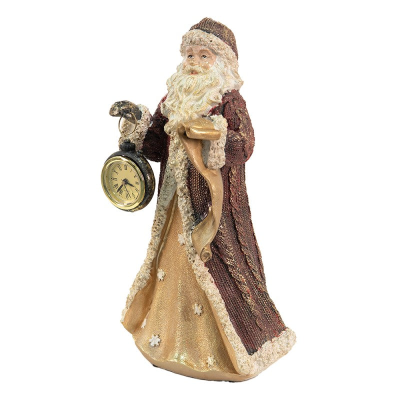 Karácsonyi dekoráció Vintage Mikulás dekorációs figura órával
