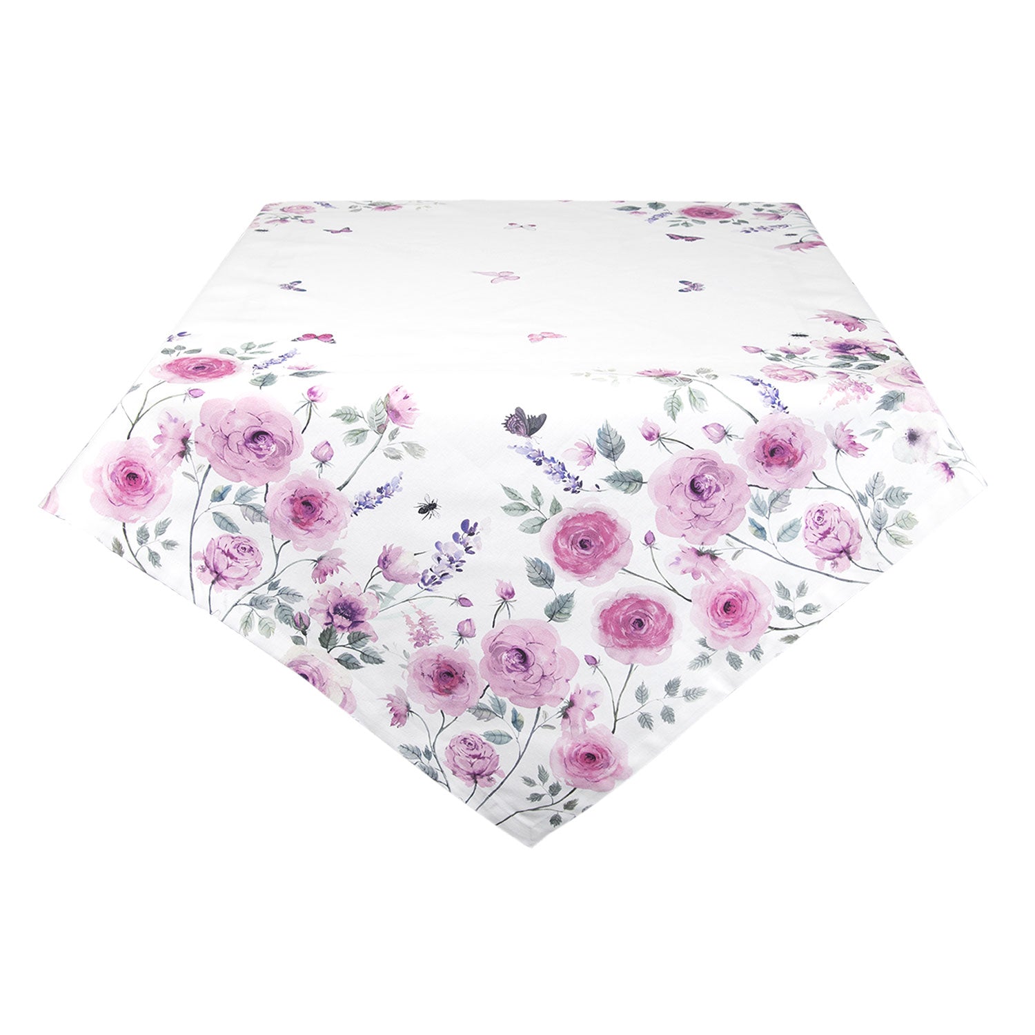 Asztalterítő Vintage Nyári asztalterítő rózsaszín rózsa 150*250 cm
