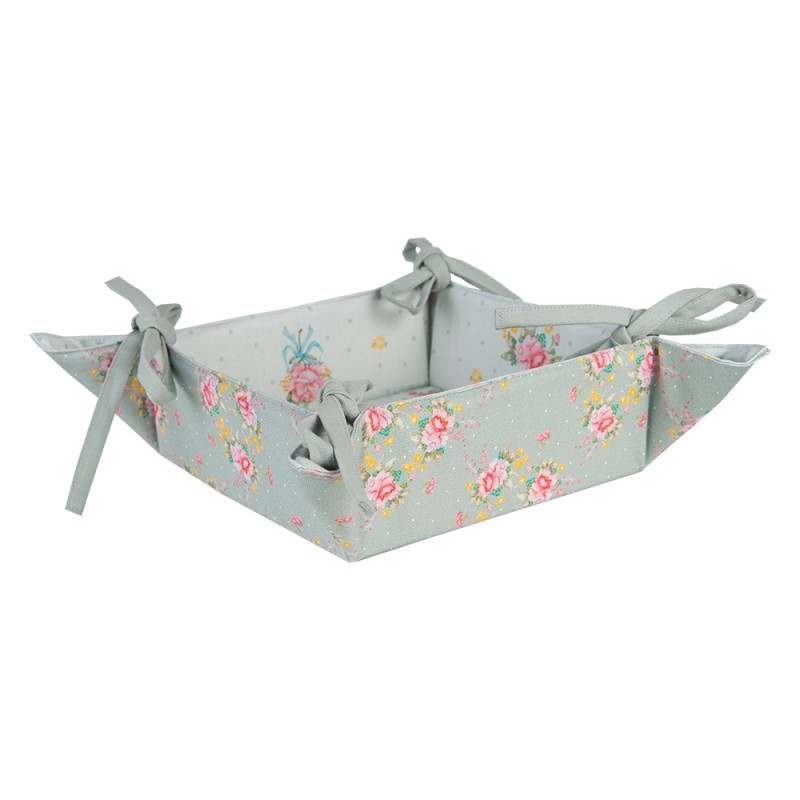 Kenyérkosár Vintage rózsás madárkás pamut kenyérkosár Cheerful Roses