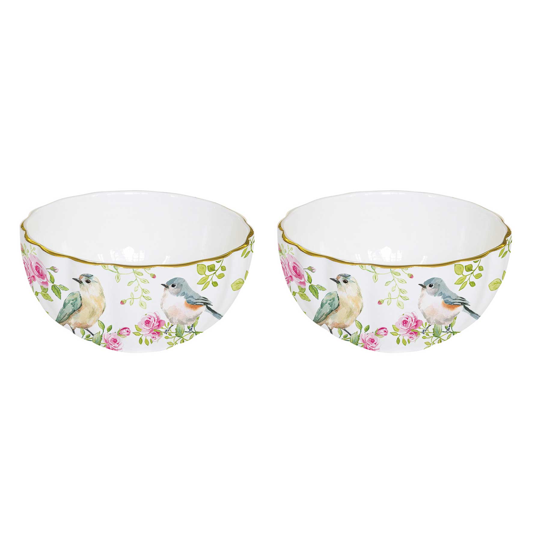 Tálka Vintage rózsás porcelán tálka szett 2db-os