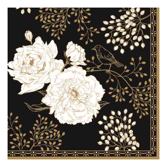 Bögre, csésze Virágos papírszalvéta 33x33 cm Coffee Mania Art Deco & Flowers