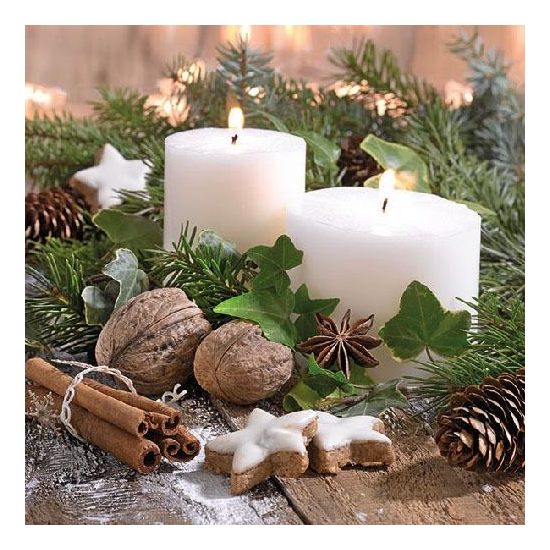 Szalvéta White Candles papírszalvéta